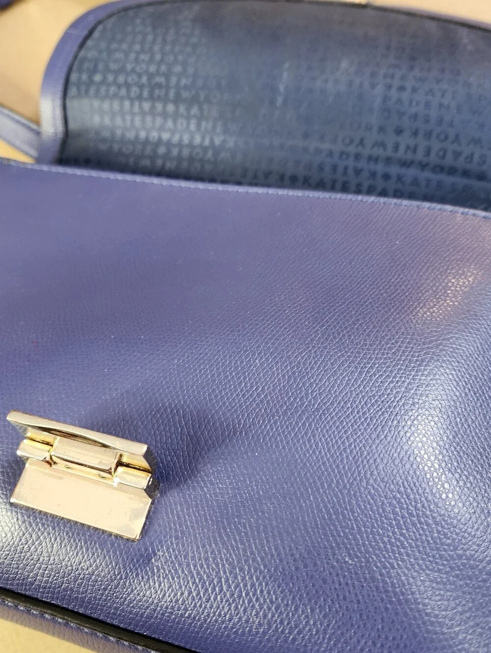 Kate Spade Purse New York Miro Street Emperor Blue-Purple Shoulder Bag